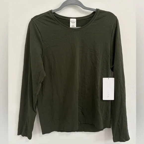 Athleta | In Motion Seamless Top | Sz L | Aspen Olive | NWT - Picture 4 of 9